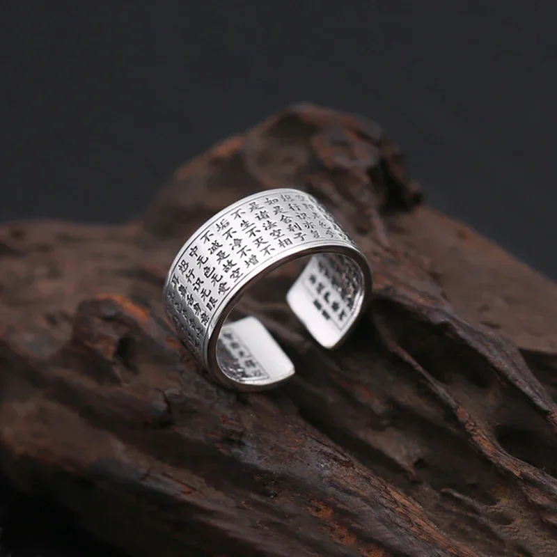 Bague bouddhiste en argent pour femme, prière tibétaine, cuivre, OM Mantra, 7 juifs, porte-bonheur: Rose Rouge