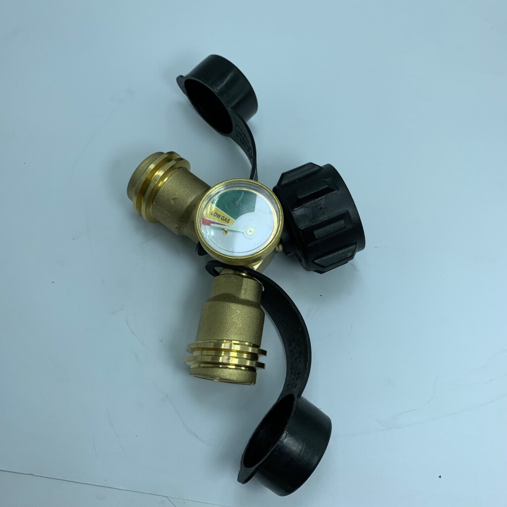 Propane Tank Adapter Connector Propane Gauge Y Shape 2 Way Quick Connect