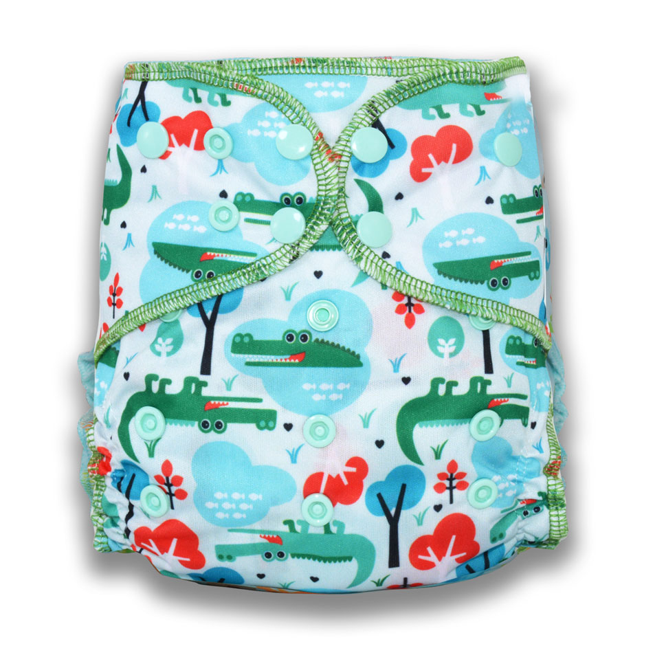 Miababy – couche épaisse AI2 en coton et bambou pour bébé, couche imperméable en tissu pour la nuit, 1 pièce: CP30fitteddiaper