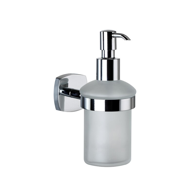 Hotel Toothpaster Accessories Home Bathroom Organizer Toothbrush Holder Square Glass Cup Wall Mounted Stainless Steel Round