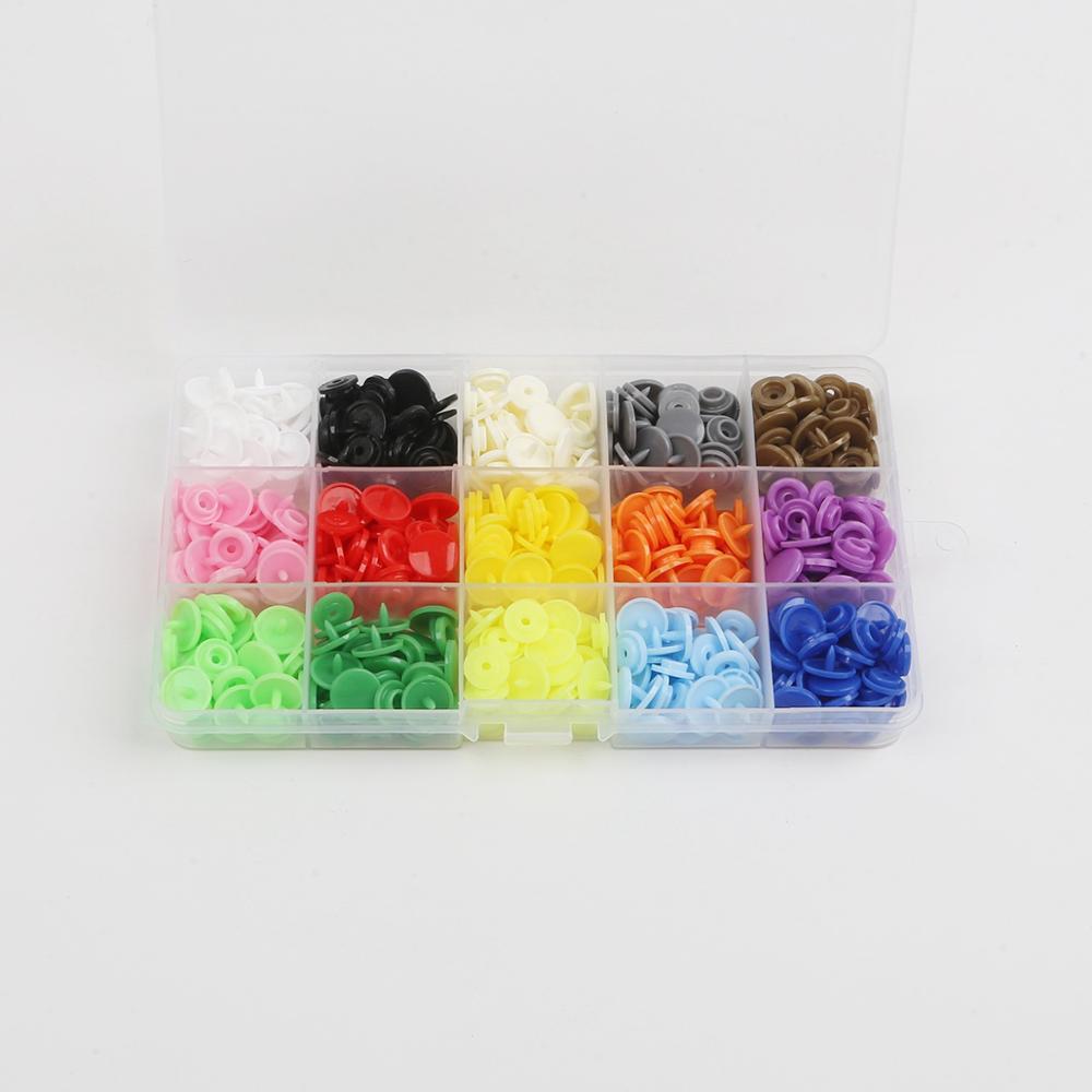 Tryckknapp tång knapp 150 set  t5 mix plast harts knappar 12mm tryck kläde knapp press maskin sömnad verktyg tillbehör: 150 st kartongförpackning