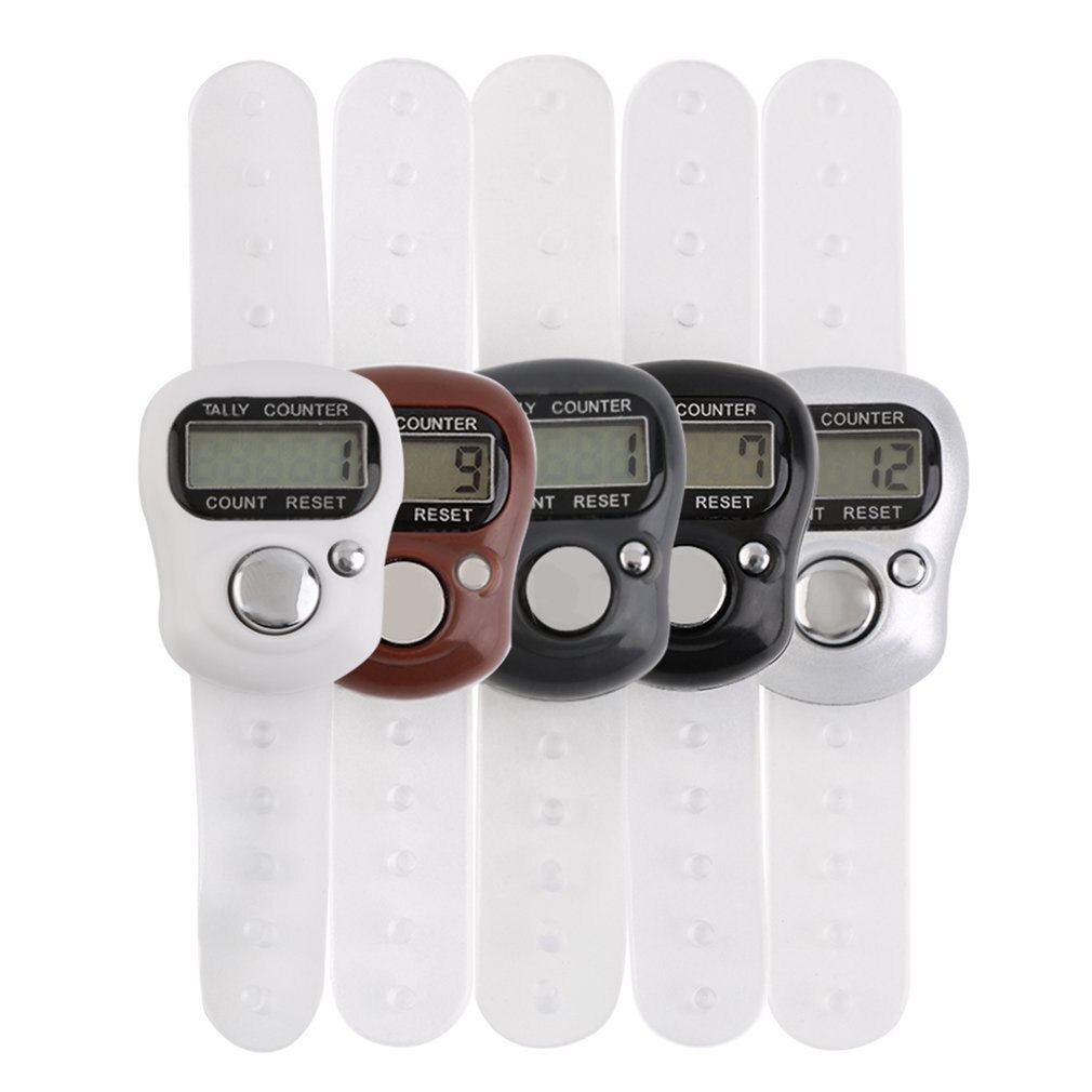 Mini draagbare 5-- cijferige lcd elektronische digitale golf sport universele vinger handbediende ringteller