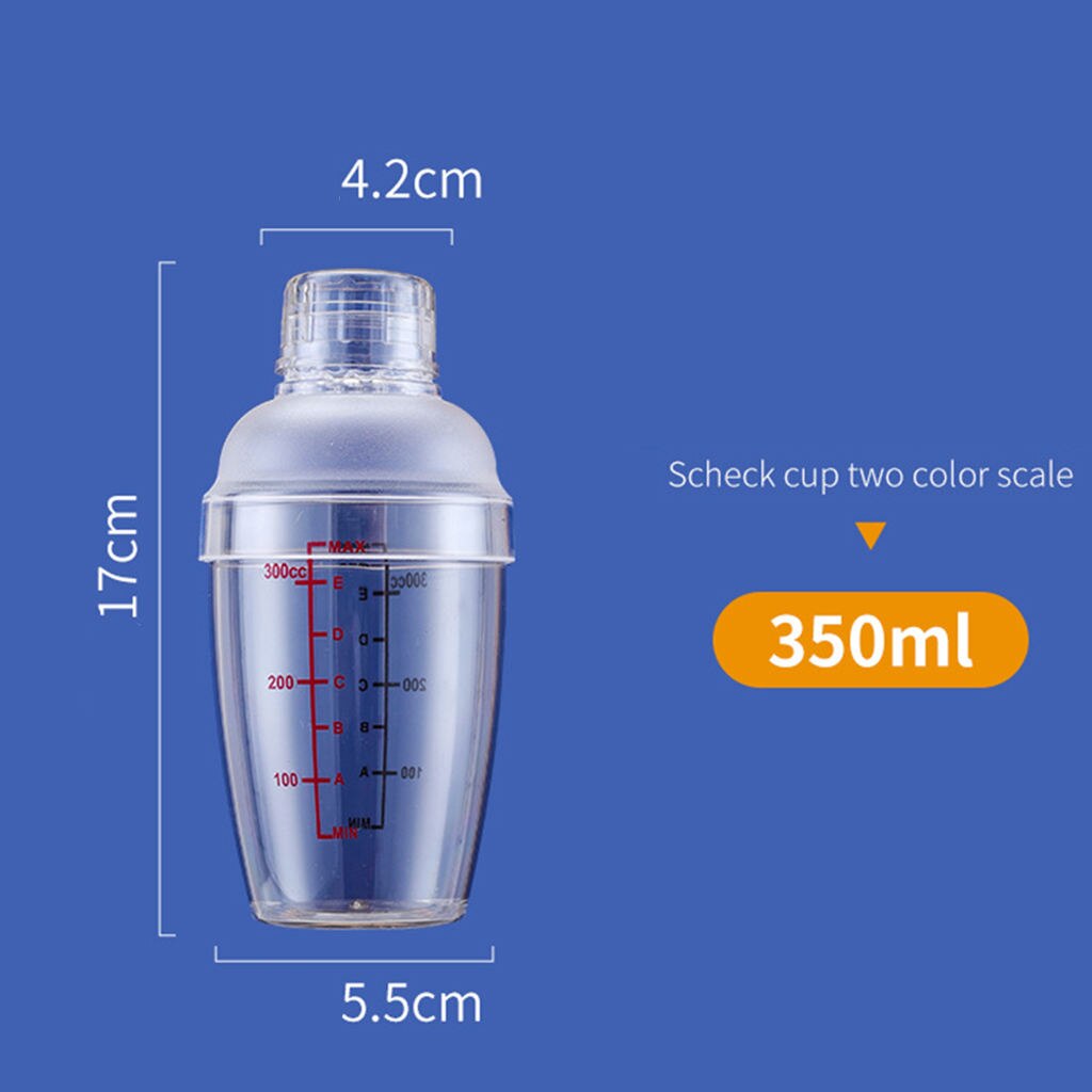 Graduated Cocktail Shaker With Measurement Wine Martini Drinks Mixer Bartender Home Party