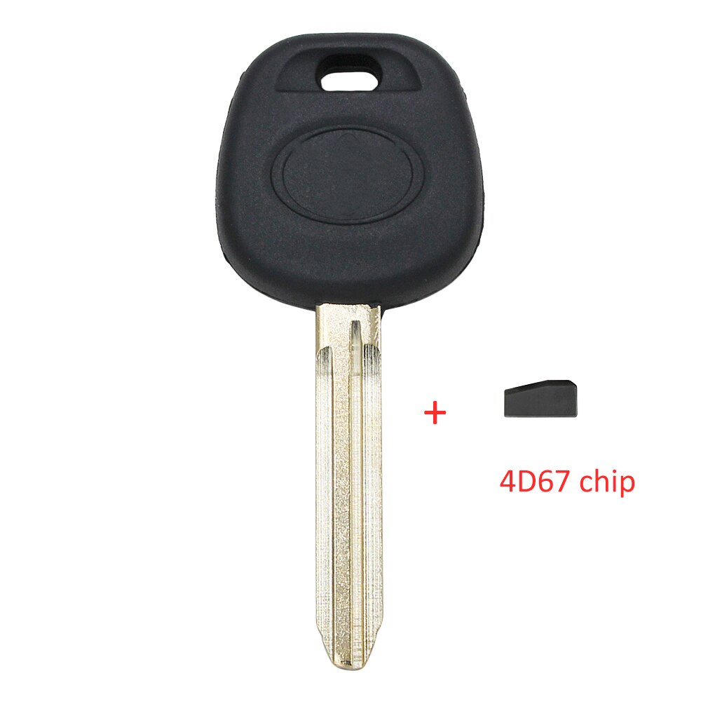 Transponder Ignition Blank Key shell for TOYOTA Corolla Camry 4Runner HiAce Highlander RAV4 with 4C/4D67/G/H chip Uncut TOY43: shell with 4D67 chip