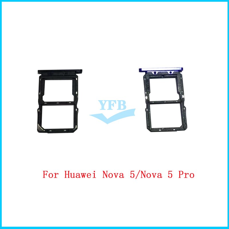 SIM Card Tray For Huawei Nova 5 Nova 5 Pro SIM Card Slot Tray Holder Adapter Replacement Parts