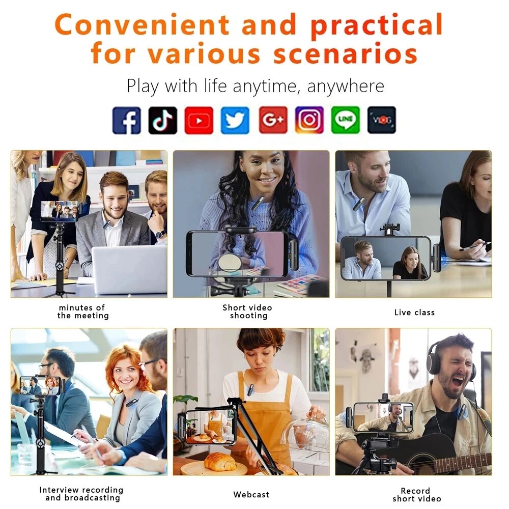 Lavalier Buttonhole Wireless Lapel Microphone Bluetooth Mic Mini For Cell Mobile Phone Tiny Micro Tie Small Mike Sound Mikrofon