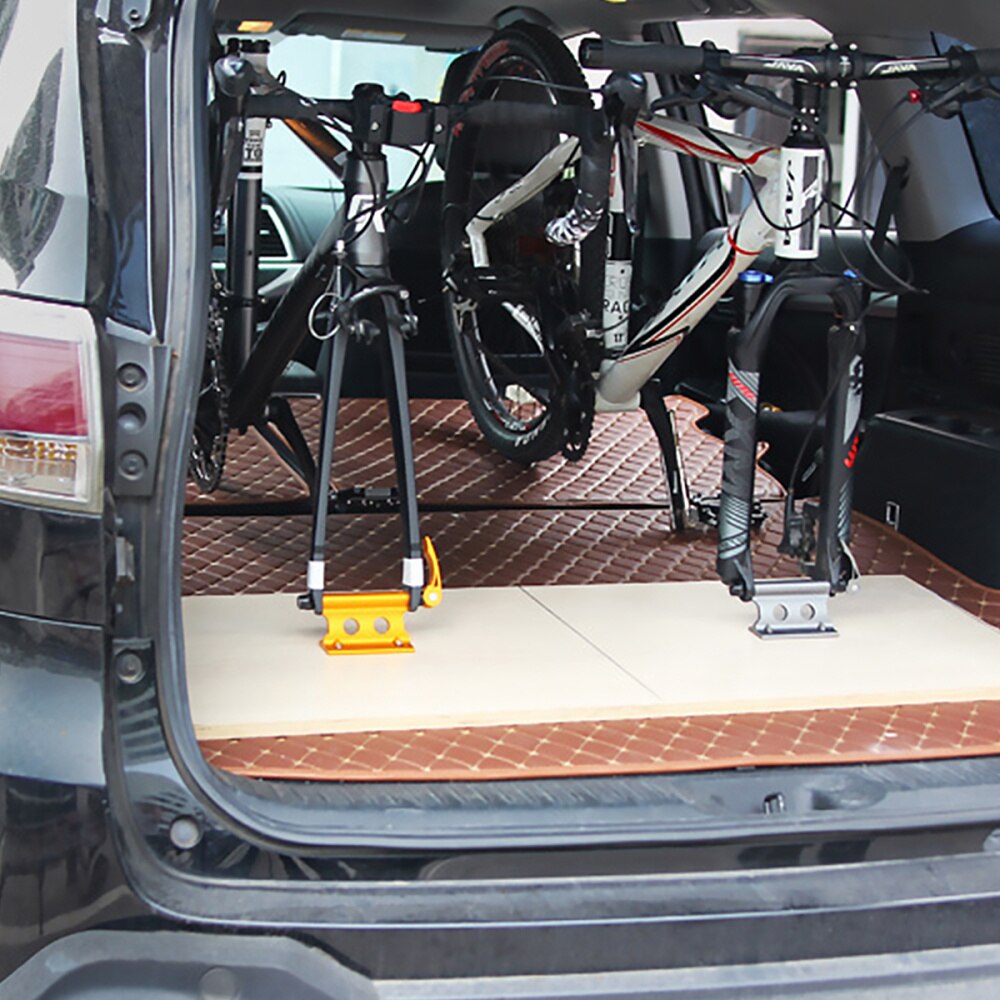 Mountain Bike Front Wheel Holder Bike Block Fork Mount Fork Mount for Outdoor Travel (Silver)