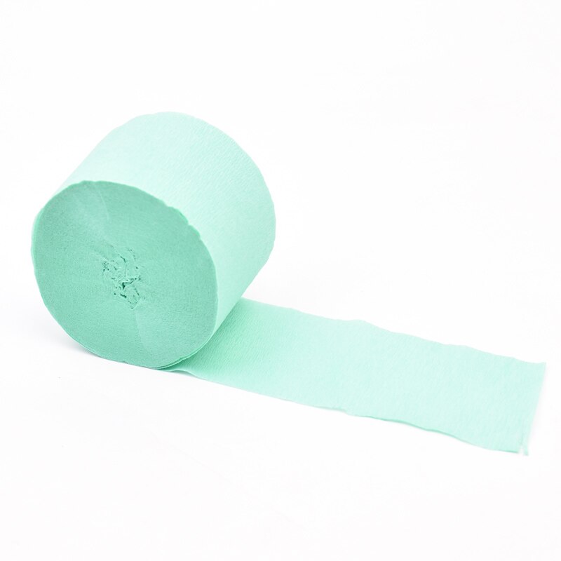 Banderoles en crêpe Pastel de 25M, rouleau de papier de fond licorne arc-en-ciel Pastel, fête d&#39;anniversaire, Baby Shower, baptême et mariage: Tiffany Blue