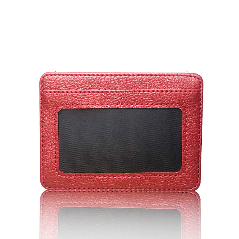 Multi Slot Card Holder Slim Bank Credit Card ID Cards Coin Pouch Case Bag Wallet Organizer Women Men Thin Business Card Wallet: D-red