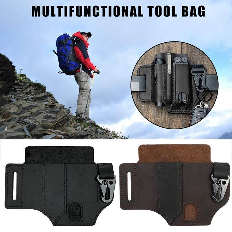 EDC Tasche Leder Mantel Für Leatherman Multitool Mantel Organizer Mit Schlüssel Halter Für Gürtel Und Taschenlampe Camping Outdoor-Tool