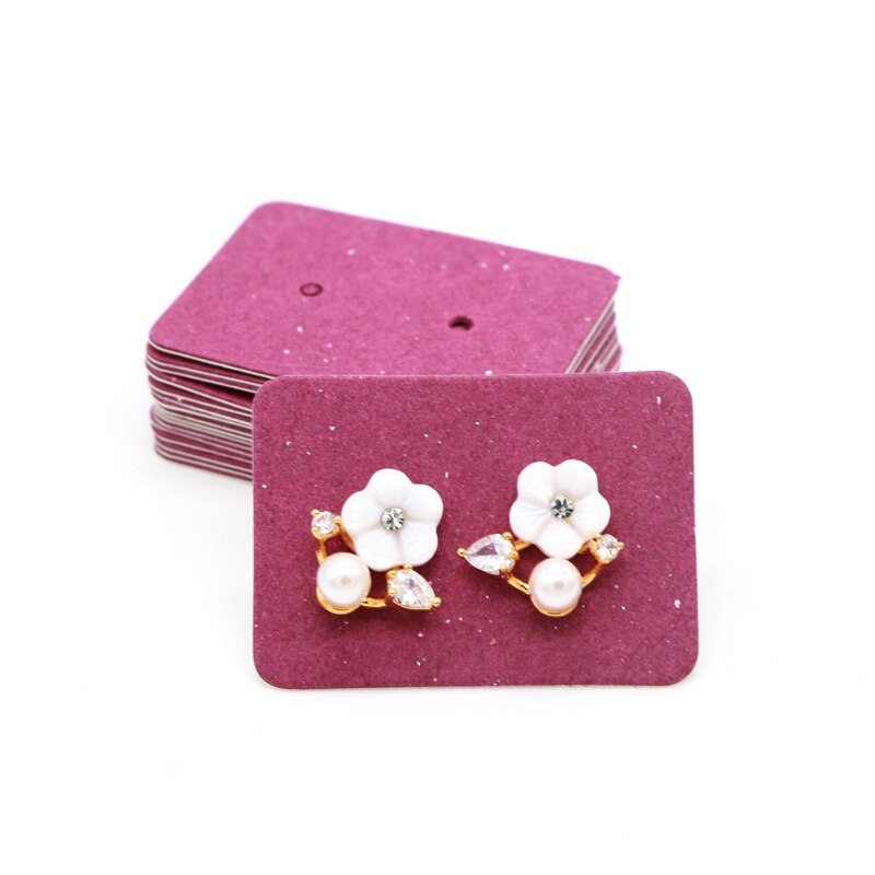 Ohrringe Anzeige Karten Ohrring Paket Hängen Schild Karte für Schmuck Einkaufen Ohr Nieten Halfter 100 teile/los 2.5*3,5 cm: Rosa