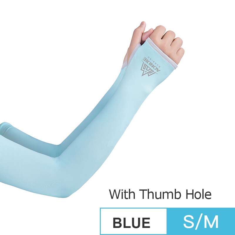 AONIJIE E4117 One Pair UV Sun Protection Cooling Arm Sleeve Cover Arm Cooler Warmer Trail Marathon Running Golf Cycling Driving: E4117 SM Blue