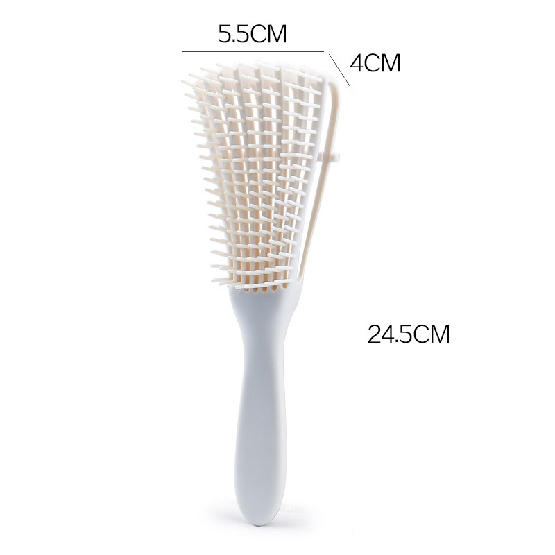 1 pz spazzola districante per capelli ricci antiscivolo in gomma polpo spazzola per capelli pettine spazzole per massaggio del cuoio capelluto accessori per il bagno: Beige