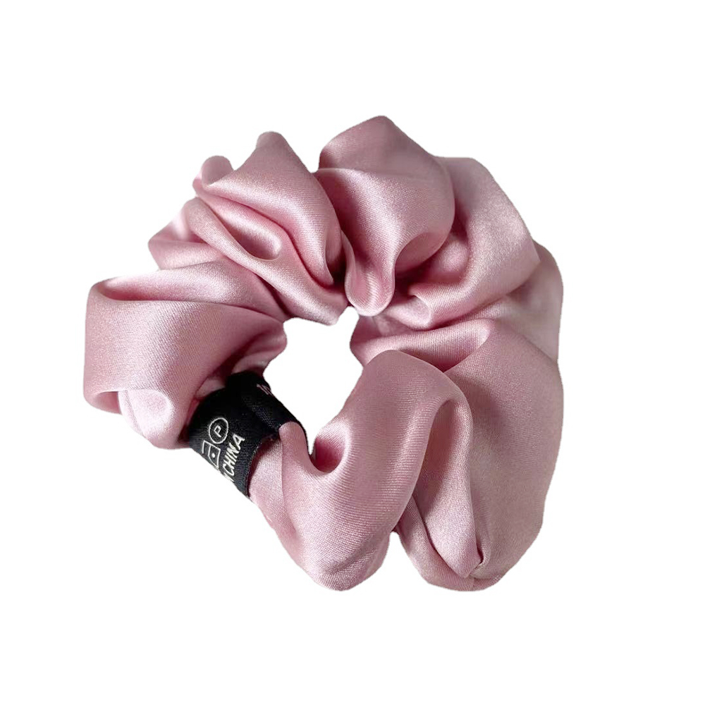 neue 100% Reine Maulbeere die Seide Große Krawatte Haar Seide Einfache Reine Farbe retro Haar Bands Für Frauen Haar Krawatte seil Zubehör Mädchen: Bohne Einfügen Pulver