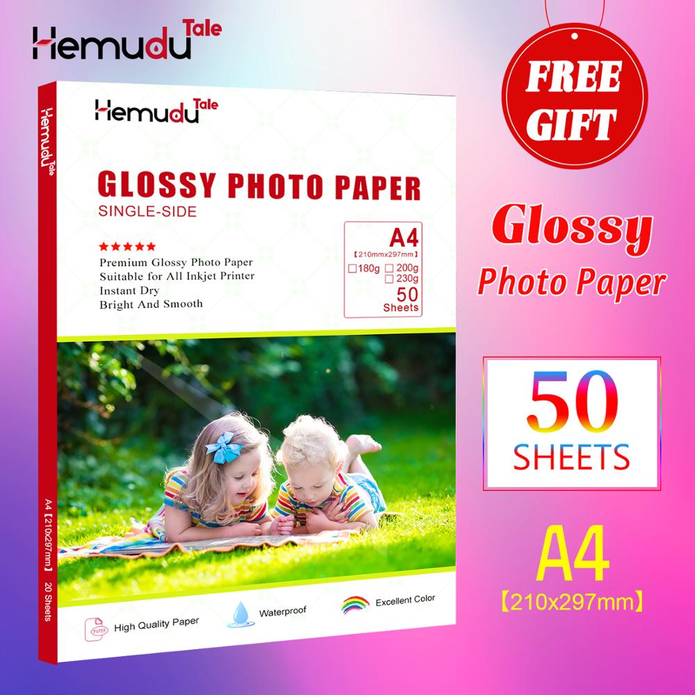 A4 50 Vellen Enkelzijdig Glossy Beste Fotopapier Voor Inkjet Printer