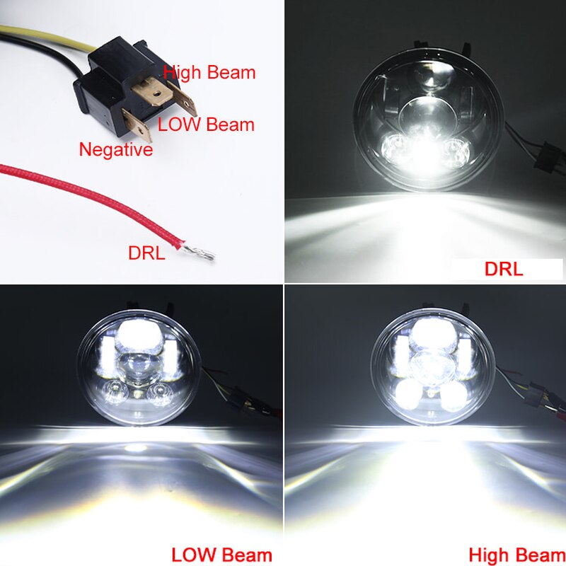 Voor Yamaha Bolt Raider Stryker SCR950 Warrior 5.75 Inch Ronde Led Koplamp Hi Dimlicht Met Parking Light