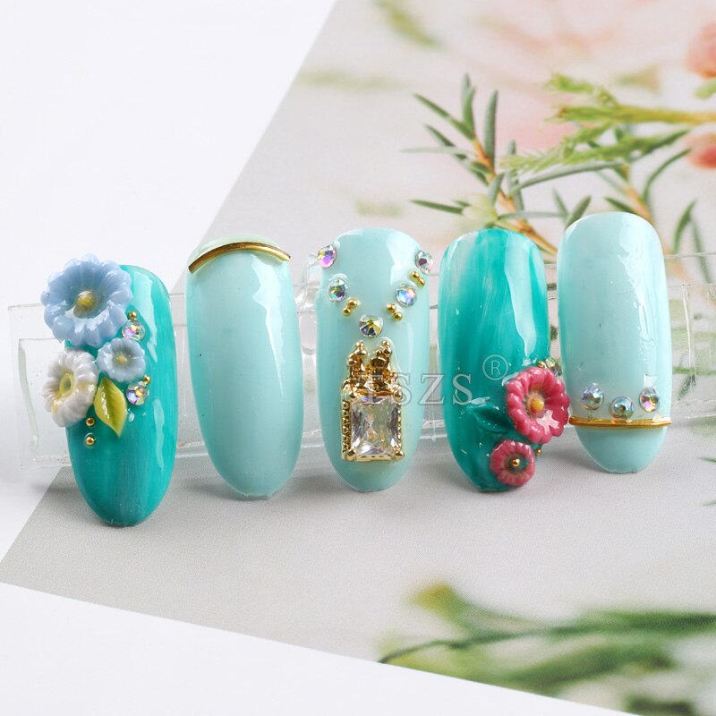 8 stk/parti blomst fiskeblade nail art form 3d silikone negle udskæring stempling nail art skabelon gør det selv holdbar manicure indretning