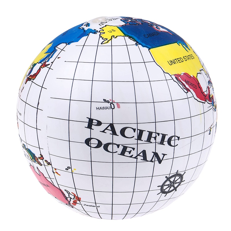 World Globe Teach Education Geography Toy for Children Inflatable Toys Map Balloon Beach Ball Family Educational Toys
