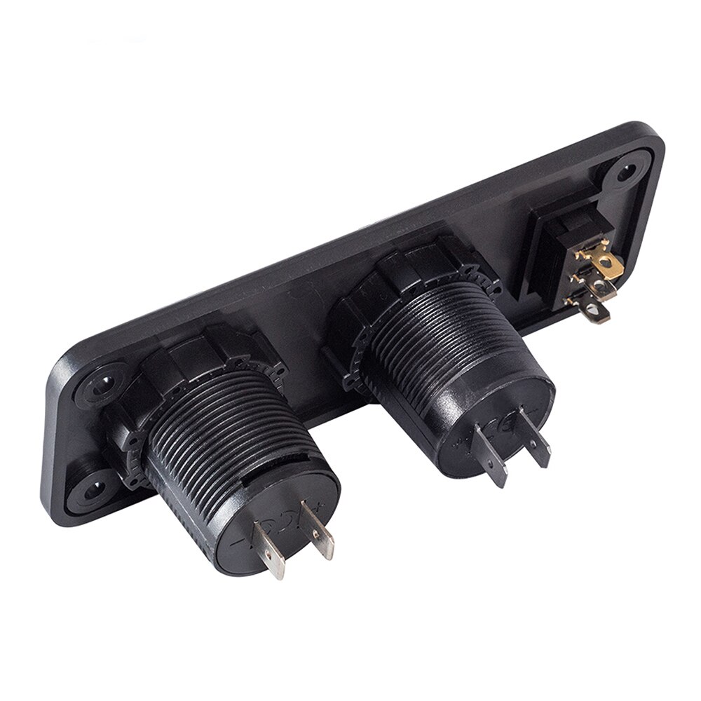 12v bil cigarettænder stik dobbelt usb adapter oplader digital voltmeter med no/off kontakt til bil båd lastbil usb oplader