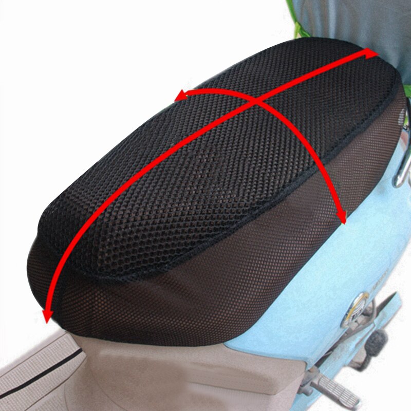 Funda de asiento de malla 3D para motocicleta, transpirable, de verano, para ciclomotor, Scooter, cojín antideslizante, accesorios impermeables