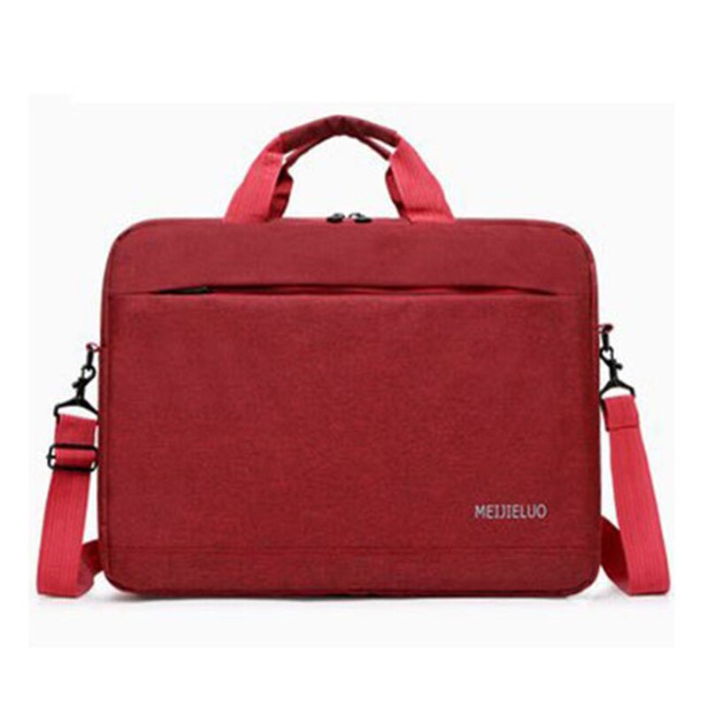 Laptop Bag Sleeve For 13",14",15 Inch Bag For Macbook Air Pro 13.3" 15.6" Waterproof Notebook Handbag shoulder Bag macbook case: Red