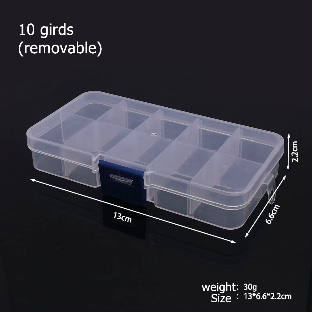 6-32 Compartments Plastic Storage Box Organizer Jewelry Container with Dividers for Beads Art DIY Crafts Sewing Jewelry Supplies: Red
