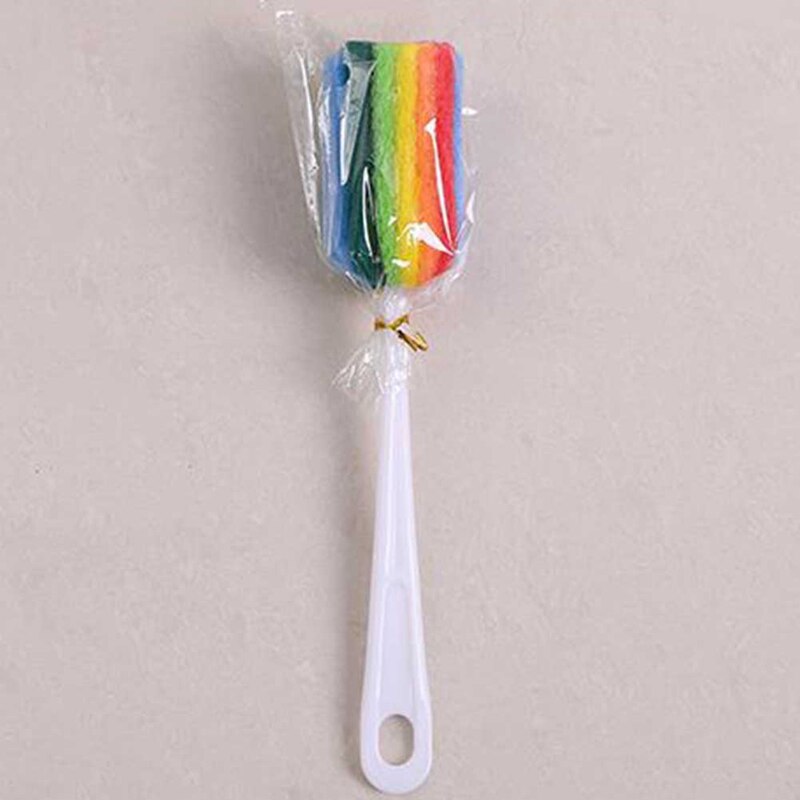 Botella de agua desmontable taza de lavado de vidrio esponja depurador de cepillo de limpieza con mango utensilios de limpieza cepillo de vidrio