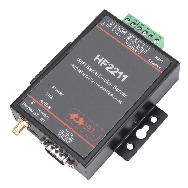 HF2211 Wifi seriell Gerät Server RS232/RS485/RS422 seriell Hafen Um Wifi Wifi Ethernet Konverter Modul-EU Stecker