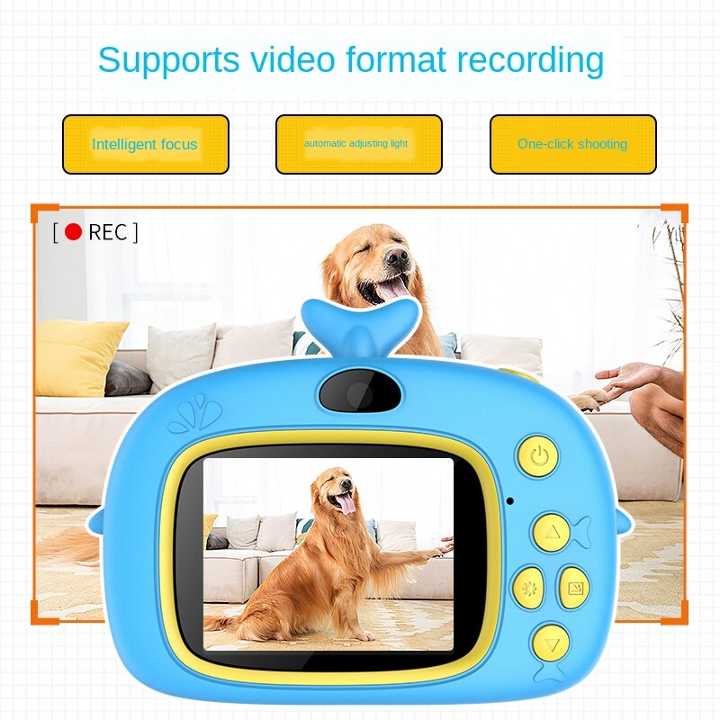 dual-camera 2000W HD children's digital camera food-grade ABS material Mini Kids Camera Puzzle game Toy For Kids