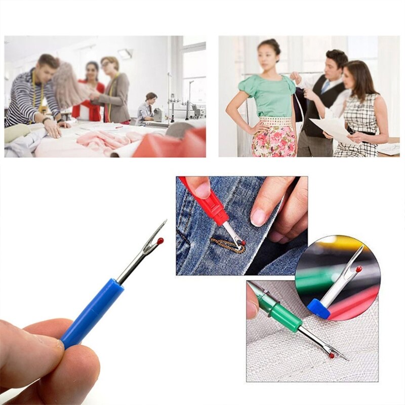 Embroidery Pen Stainless Steel Punch Needle Set Crochet Knitting Seam Ripper DIY Cross Stitch Sewing Tools