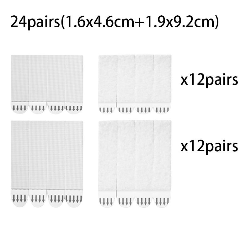12/24 paia di nastro bianco senza danni, strisce per appendere quadri e cornici, adesivo da parete, gancio, confezione di valore, strisce per appendere quadri: Marrone