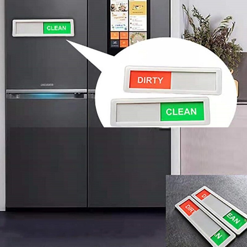 Diskmaskin magneter ren smutsig skylt magnet diskmaskin magnetisk klistermärke indikator för tvättmaskin köksutrustning