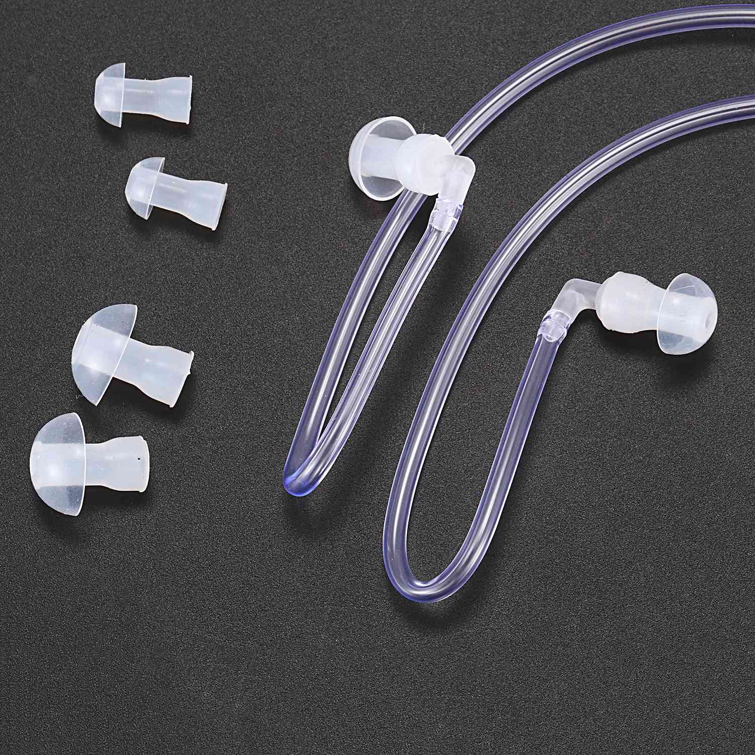 Anti Radiation Binaural Earphones Stereo Headphones with Microphone Universal 3.5mm Noise Cancelling Air Tube Acoustic Earbuds