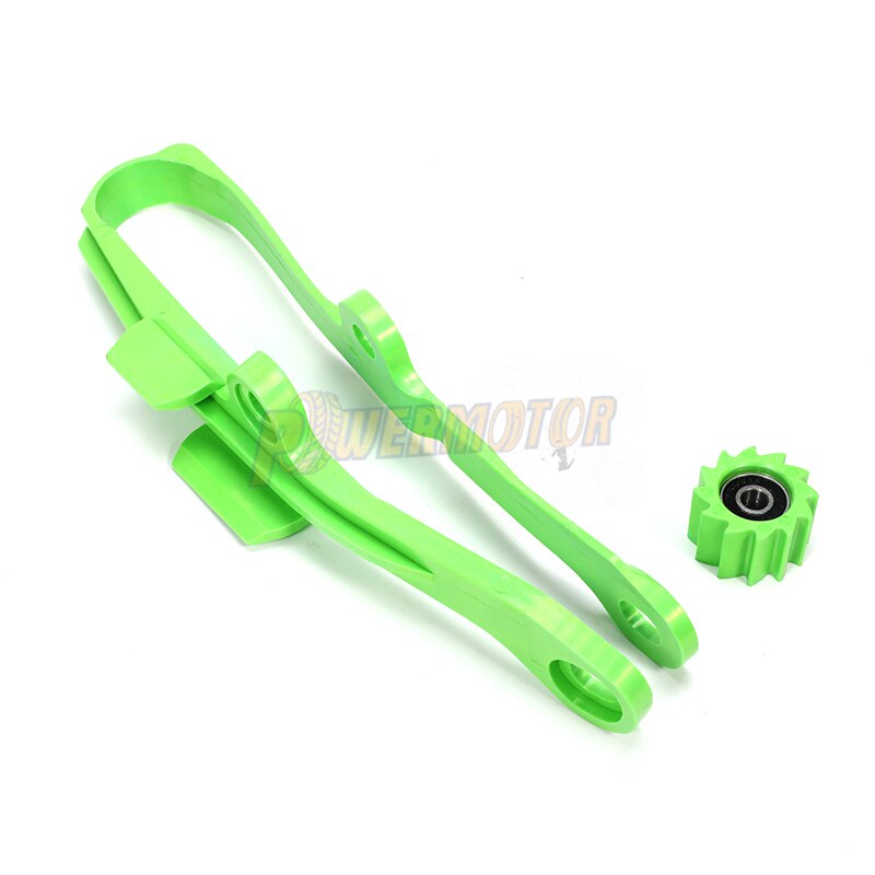 Rodillo basculante de guía deslizante de cadena verde, accesorio para motocicleta KAWASAKI KXF250 KXF450 KX250F KX450F KXF 250 450, Motocoss,