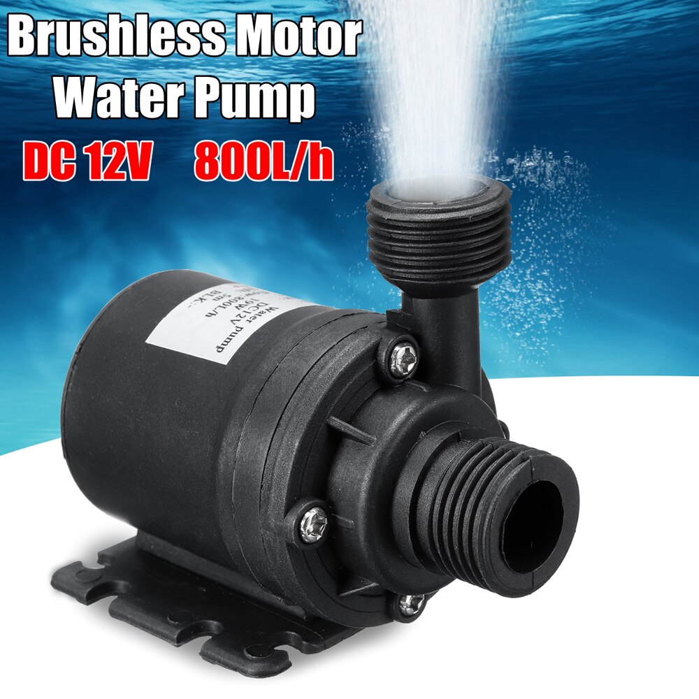 Mini Submersible Water Pump Ultra Quiet Mini DC 12V 19W Lift 5M 800L/H Waterproof Brushless Pump Motor Submersible Water Pump