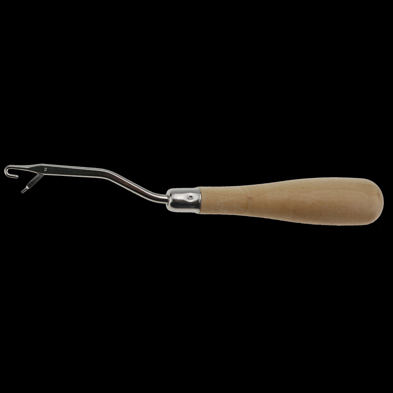 Pestillo de mango de madera, gancho de ganchillo, agujas para tejer pelucas, extensiones, herramientas de peinado, fabricación de alfombras, herramientas de artesanía de reparación, 1 ud.