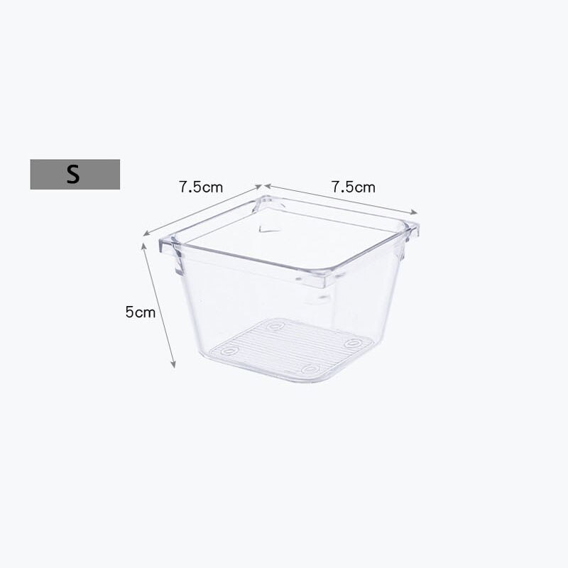 Storage Drawers Plastic Storage Organizer Drawers For Makeup Clothes Tableware Organizer Box Kitchen Desktop Organizer: x