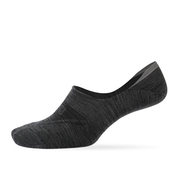 Running Socks, ZEALWOOD Meirno Wool Ultralight No Show Athletic Running Socks for Men and Women, 1/3 Pairs: 1 pair gray / M