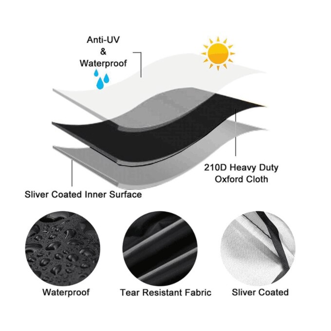 1 sæt vinter frontrude snedæksel til biler, universal 210d oxford klæde bildæksel , 190 x 94cm.