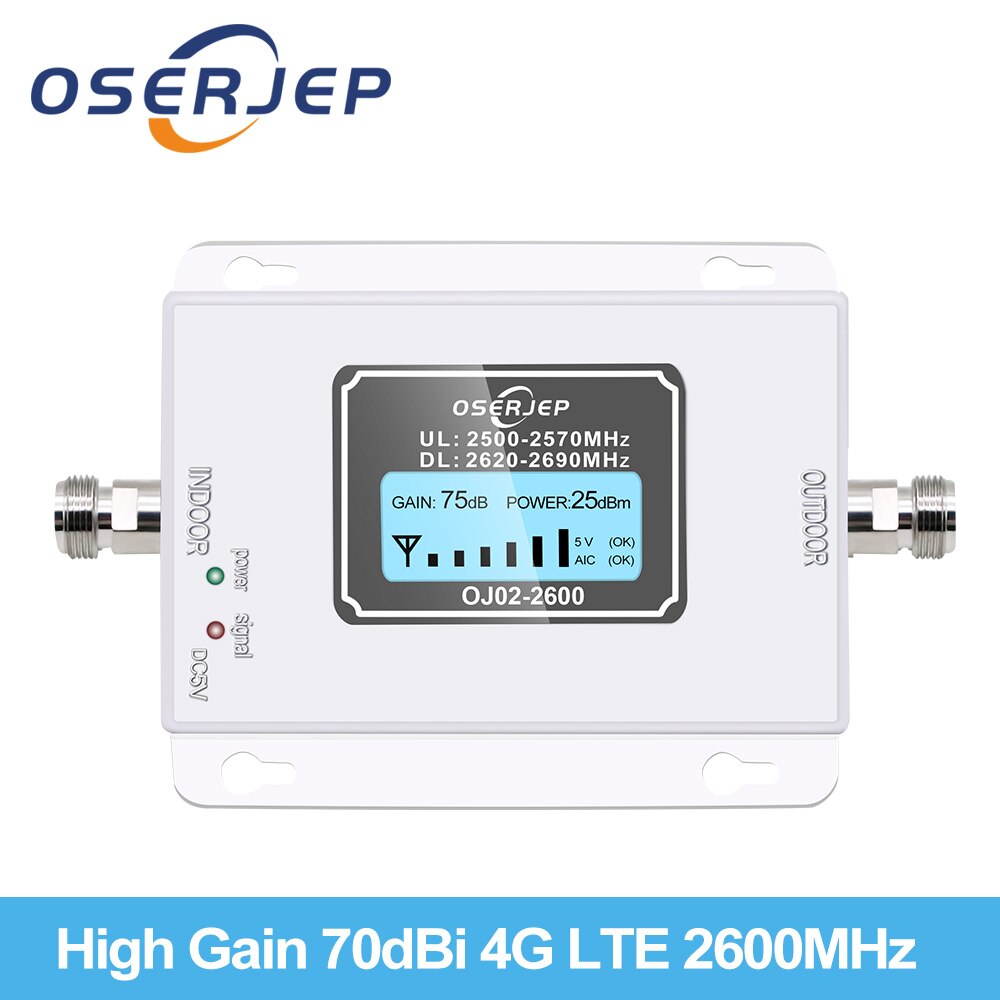 Repetidor de señal móvil 4G LTE 2600, amplificador de señal móvil LTE 2600Mhz, banda 7