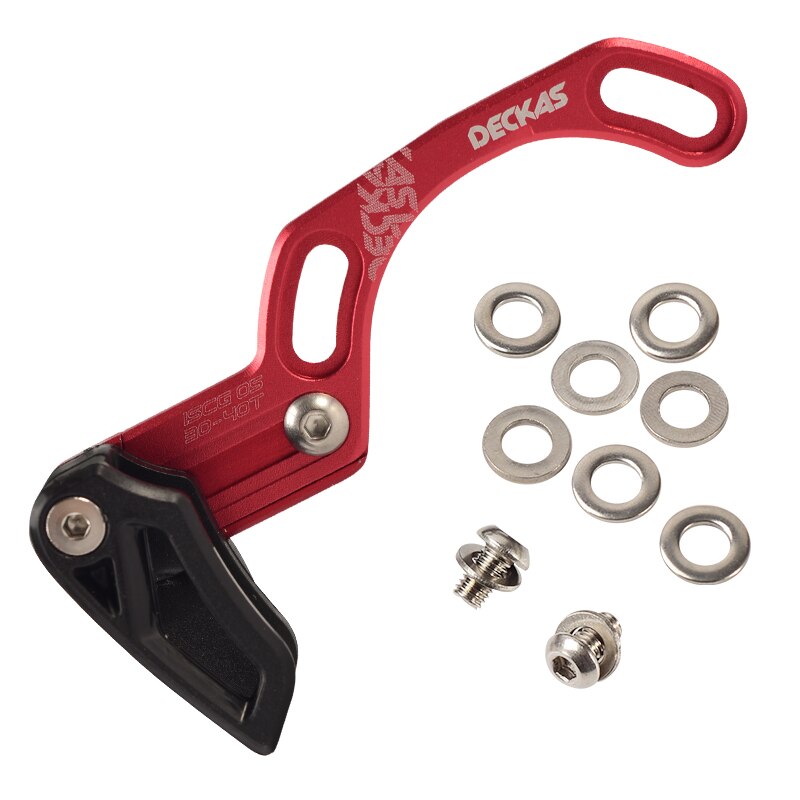 DECKAS Bike Chain guide MTB Bicycle chain guide 1X System ISCG03/ISCG05/BB mount CNC Single Speed Wide Narrow Gear Chain Guide: ISCG05 Red