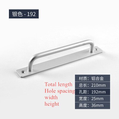 Aluminum Alloy Sliding Door Handle Balcony Window Cabinet Door Handle Bedroom Kitchen Black Gold Silver Furniture Hardware: K