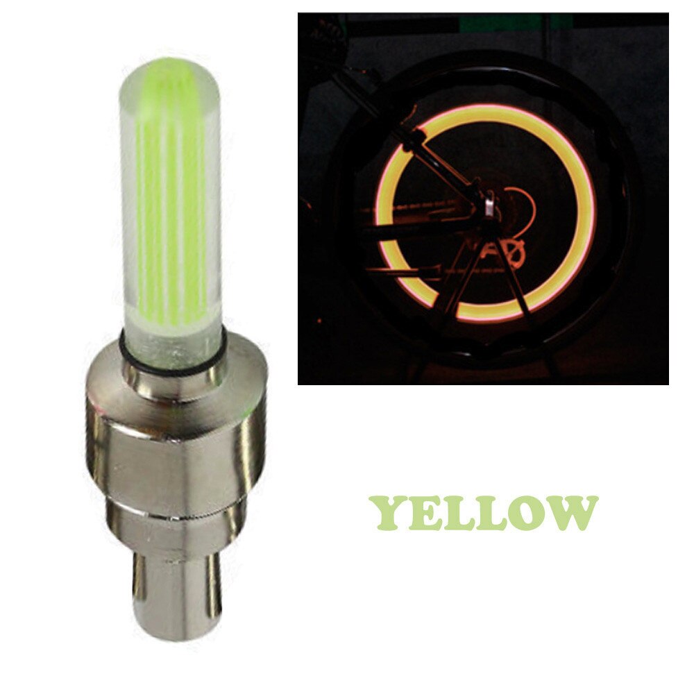 Lámpara de luz Led para bicicleta, tapa de neumático de rueda de coche y motocicleta, accesorios de buena , accesorios duraderos de para bicicleta, Uds.: YE