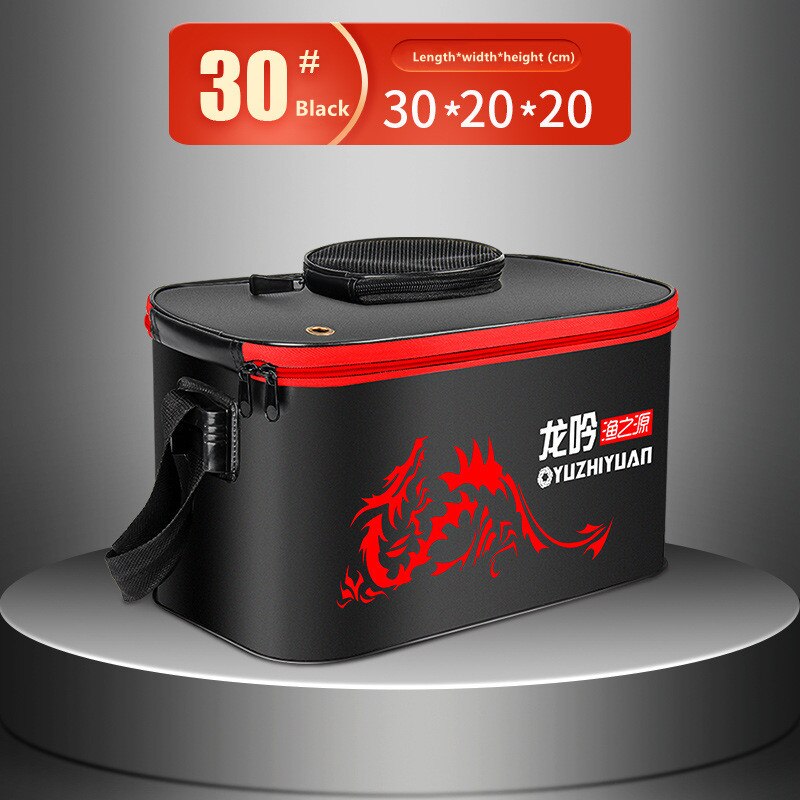 Portable Fishing Bag Foldable Fishing Bucket Live Fish Box Camping Water Container Pan Basin Fishing Gear Tackle Storage Bag: 30  cm