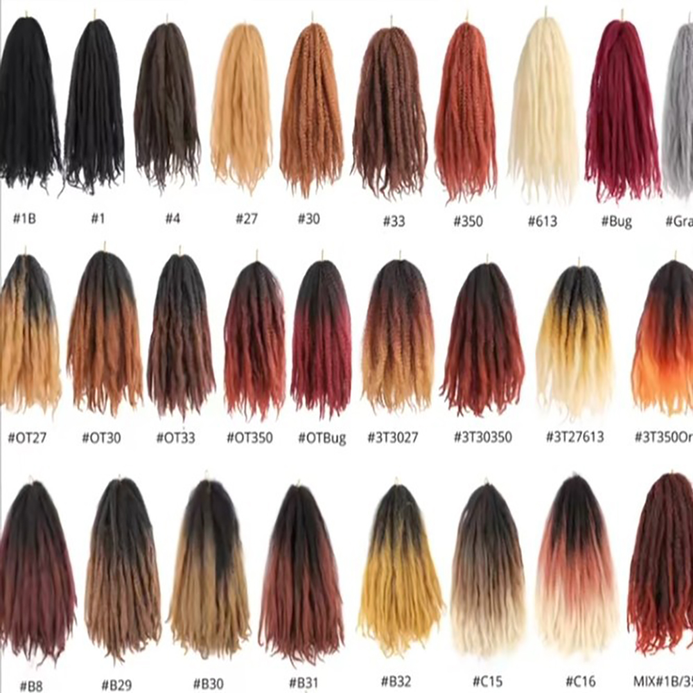 Pelo de ganchillo Marley Twist, pelo trenzado corto y rizado, trenzas bohemias, extensiones de cabello de ganchillo sintético, peinado Afro negro