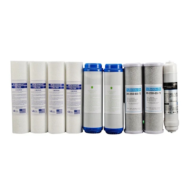 Universal 10-Inch Water Purifier Filter Cartridge Set Annual Pack PP Cotton Particle Activated Carbon Purification Equipment Acc: Yellow