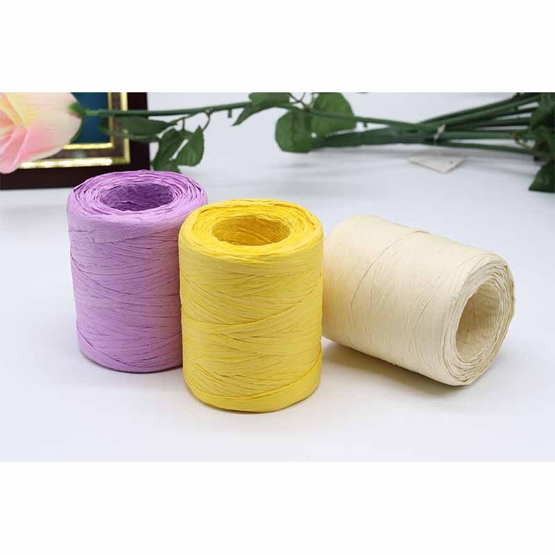 180 m/rolka bawełna rafia przędzy na drutach kapelusze letnie torby dzianiny szydełka DIY Handmade Craft dzianina nici