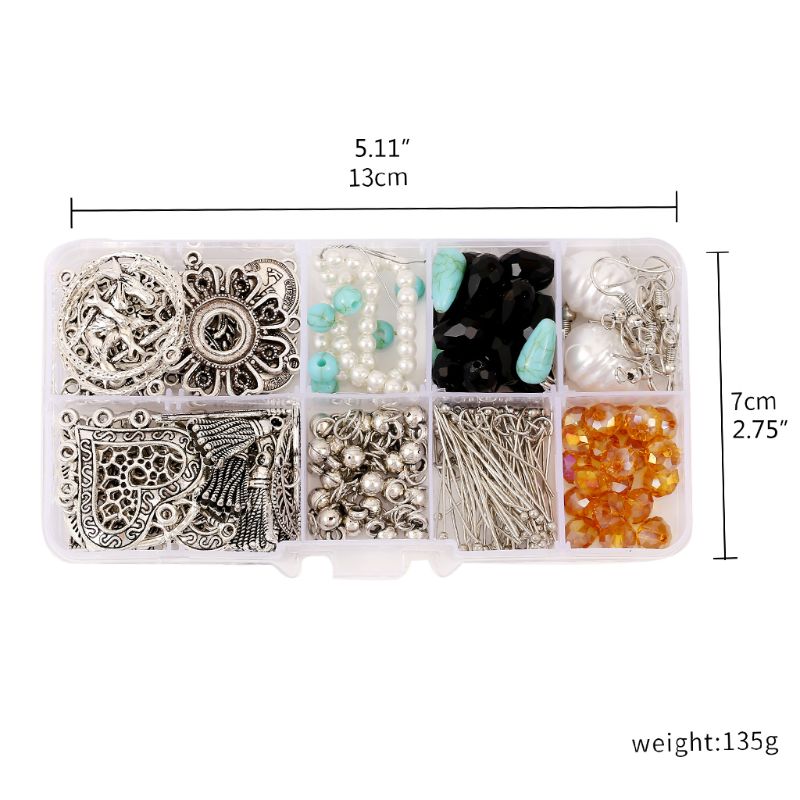 1 Set DIY Bohemian Earring Making Kit Jewelry Components Materials Tools Repair Supplies