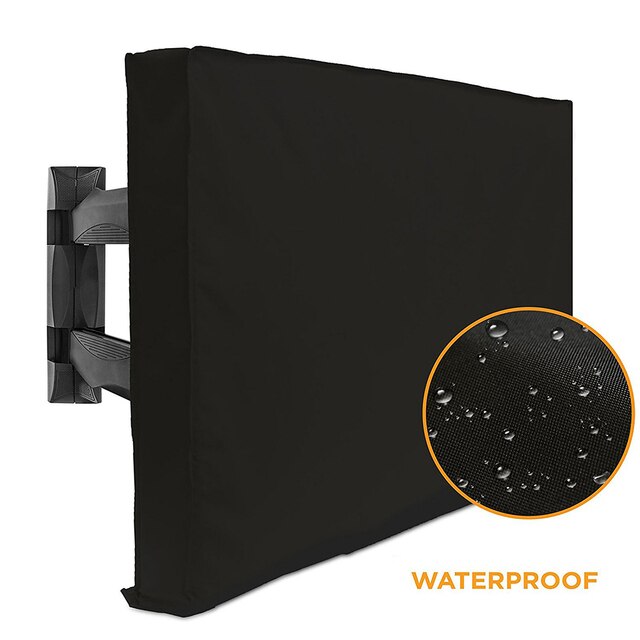Outdoor Garden Patio TV Cover Weatherproof Dust-proof TV Cover Beige 32&quot; 36&quot; 40&quot; 46&quot; 50&quot; 55&quot; 60&quot; 65&quot; Protect TV Screen: black / FOR 30-32inch TV