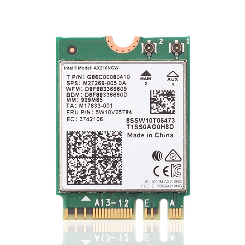 Wireless network card AX210 tri band 5374M Bluetooth5.2 supports 6G AX200 AC9260 8265 8260 7265 7260 3168 3165 3160 WI-FI card